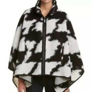 ❤SALE Zip Houndstooth Poncho L XL NEW